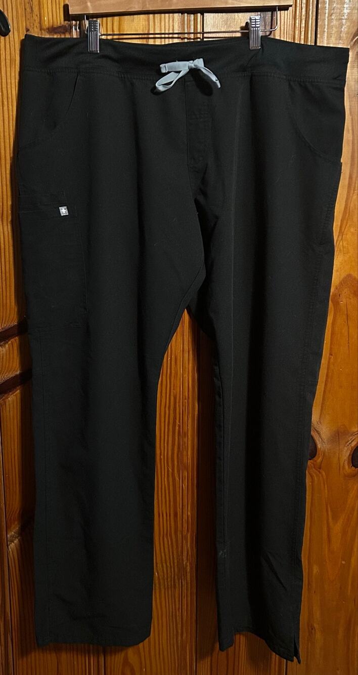 Figs Mens XXL Tall Scrubs Bottoms Black Cargo Nurse Doctor Medical